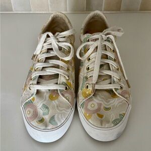Keds Triple Kick Platform Sneakers Floral Abstract Print Size 7.5